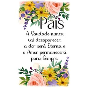 Etiqueta decorativa para velas com flores coloridas e mensagem de homenagem aos pais