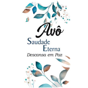 Etiqueta decorativa para velas com mensagem Avô Saudade Eterna