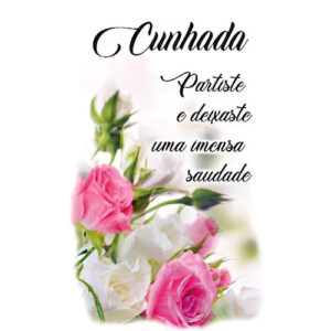 Etiqueta decorativa para velas com flores e mensagem para cunhada