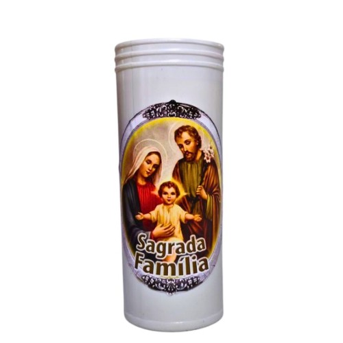 Círio Vela Elétrica com Imagem da Sagrada Família