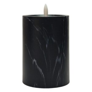 Vela Elétrica LED 15x9cm em preto com design moderno