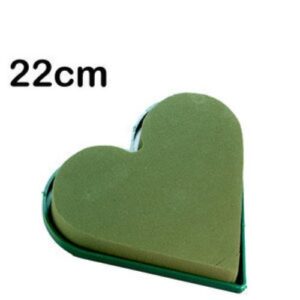 Coração com Esponja Floral de 22cm para arranjos florais