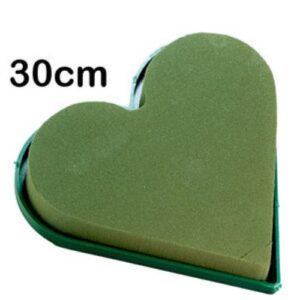Coração com Esponja Floral 30cm para arranjos florais