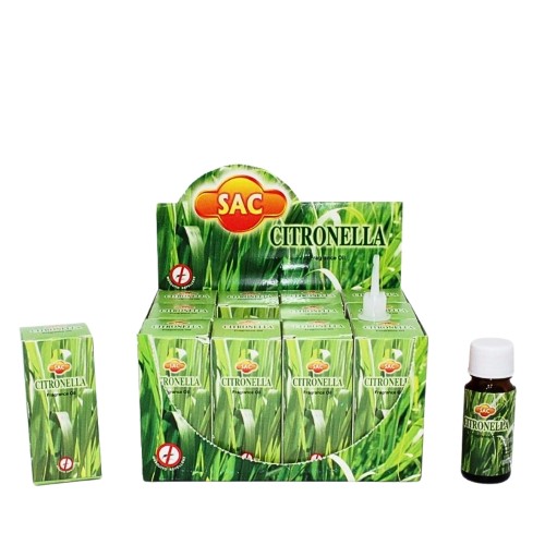 Essência Líquida SAC 10ml de Citronela em embalagem verde