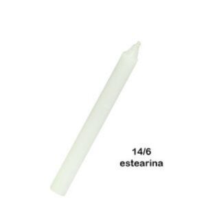 Vela de estearina branca da Casa da Cera