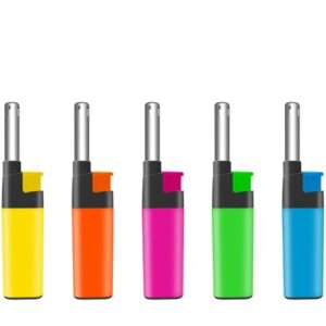Isqueiro pequeno recarregável colorido em várias cores