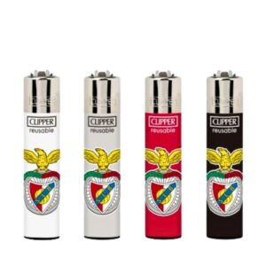 Isqueiro Clipper recarregável com design SL Benfica