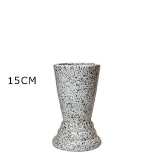 Jarra de cerâmica branca para cemitério com 15cm de altura