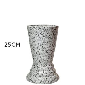 Jarra de cerâmica branca para cemitério, 25cm de altura