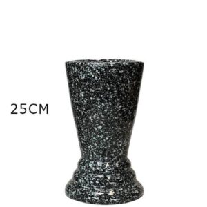 Jarra de cerâmica preta para cemitério com 25cm de altura