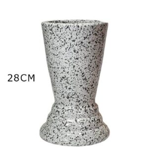 Jarra de cerâmica branca para cemitério com 28cm de altura
