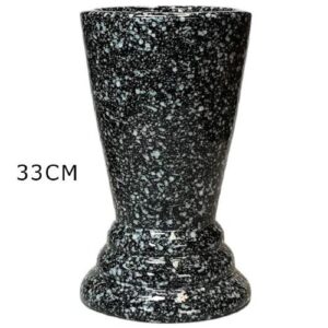 Jarra em cerâmica preta para cemitério com 33cm de altura