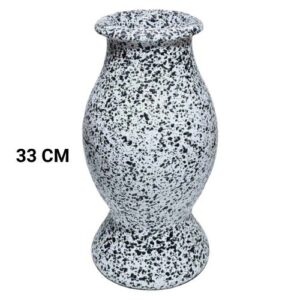 Jarra de cerâmica branca para cemitério com 33cm de altura