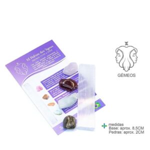 Kit de Pedras dos Signos para Gémeos com cristais diversos