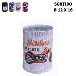 Mealheiro Lata Vintage 12x16cm com design retro