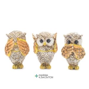 Mocho em Resina 4,5x4,5x7cm - Cego Surdo e Mudo
