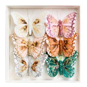 Mola Decorativa Borboleta para Arranjos 8cm - Pack de 6