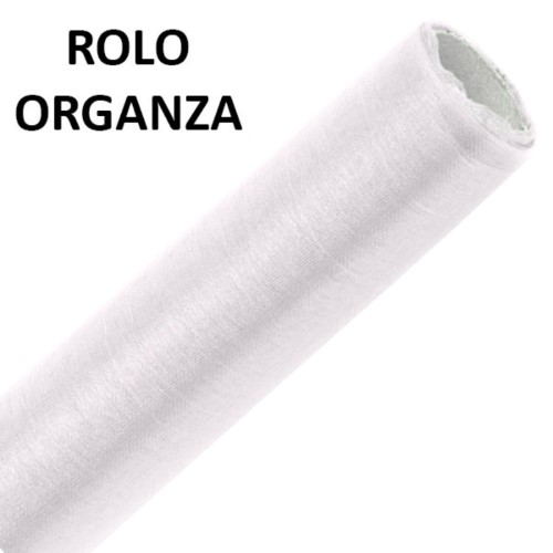 Rolo de Organza Branco 70cm x 10m para decoração