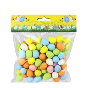 Ovos de Páscoa decorativos coloridos em embalagem de 100 unidades