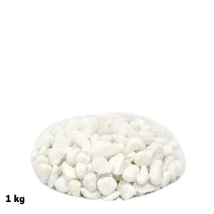 Saco de pedras decorativas pequenas brancas de 1kg
