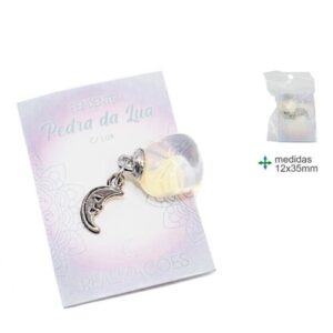 Pendente com Pedra da Lua e amuleto de realização