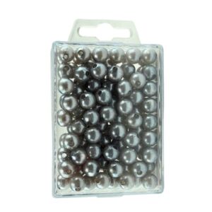 Pérola prateada de 10mm com furo para acessórios