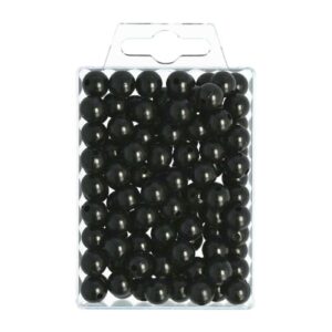 Pérola com Furo 10mm na cor preta, ideal para acessórios