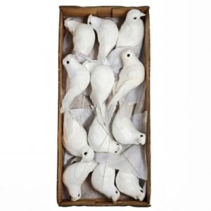 Pick Decorativo Pomba para Arranjos de 10cm em Pack de 12
