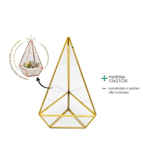 Prisma Energético em Vidro 13x21cm para decoração