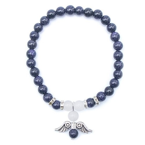 Pulseira de Pedras Anjo da Guarda com Pedra da Estrela de 6mm