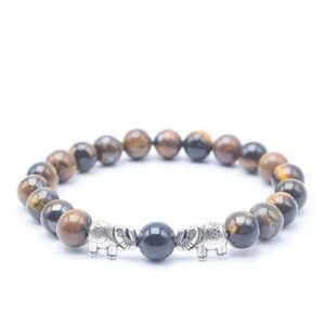 Pulseira de Pedras Força 8mm com Olho de Tigre
