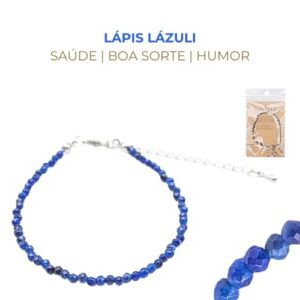 Pulseira de Pedras Semipreciosas Lazúli 3mm
