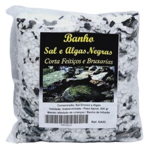 Pacote de Banho de Sal e Algas Negras 500g