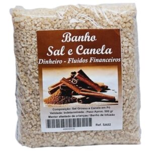 Pacote de Banho de Sal e Canela 500g da Casa da Cera