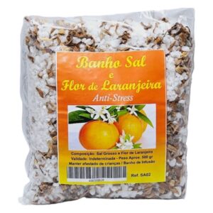 Pacote de Banho de Sal e Flor de Laranjeira 500g