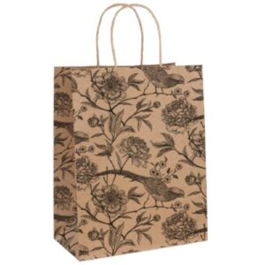 Saco de Papel Decorado com Asas Torcidas 36x16x35cm - Abby