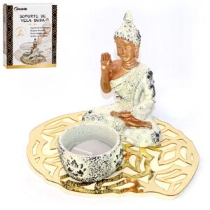 Adorno Buda com Suporte de Vela decorativo