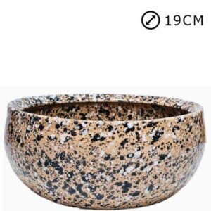 Taça de Cerâmica em Bronze para Cemitério 19cm