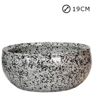 Taça de cerâmica branca para cemitério, 19cm