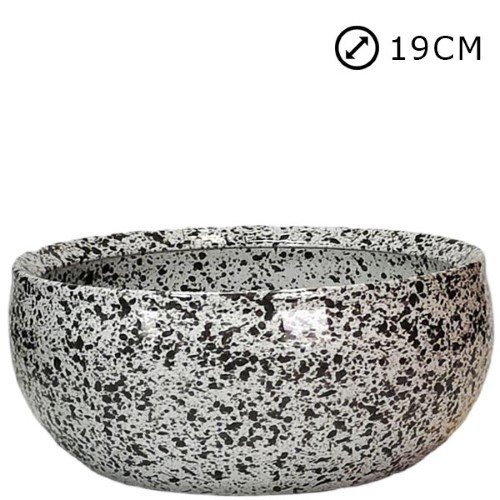 Taça de cerâmica branca para cemitério, 19cm