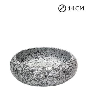 Taça Pneu Nº0 em cerâmica branca para cemitério, 14cm