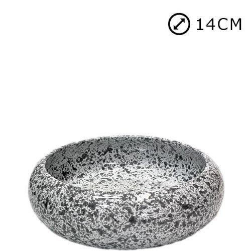 Taça Pneu Nº0 em cerâmica branca para cemitério, 14cm