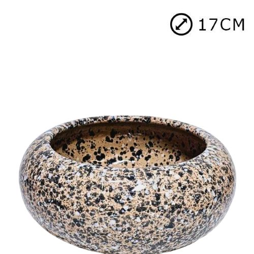 Taça Pneu em Cerâmica Bronze para Cemitério 17cm
