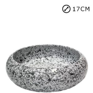 Taça Pneu em Cerâmica Branca para Cemitério com 17cm