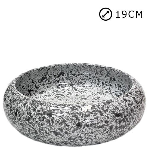 Taça Pneu Nº2 em cerâmica branca para cemitério, 19cm