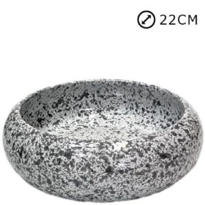 Taça Pneu Nº3 em cerâmica branca para cemitério com 22cm
