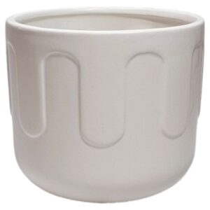Vaso em cerâmica creme de 13x11,5cm