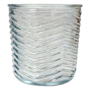 Vaso em vidro transparente de 13x13cm