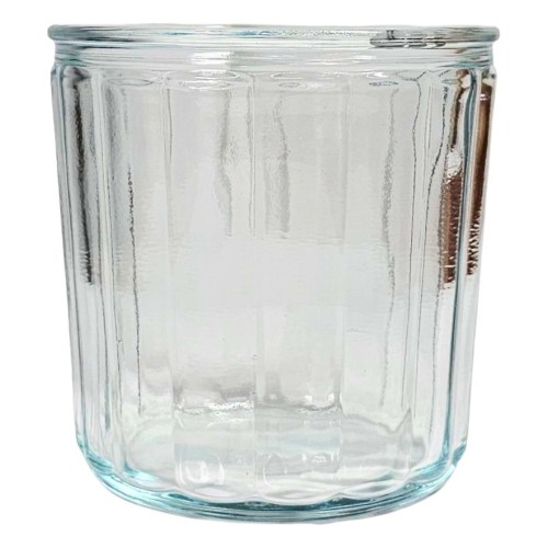 Vaso em vidro transparente de 13x13cm