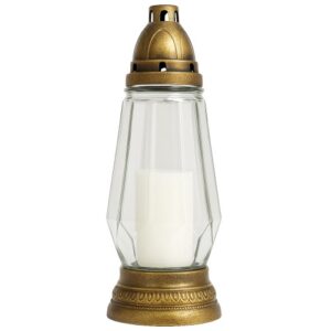 Candeeiro de vidro com tampa de plástico, modelo P220